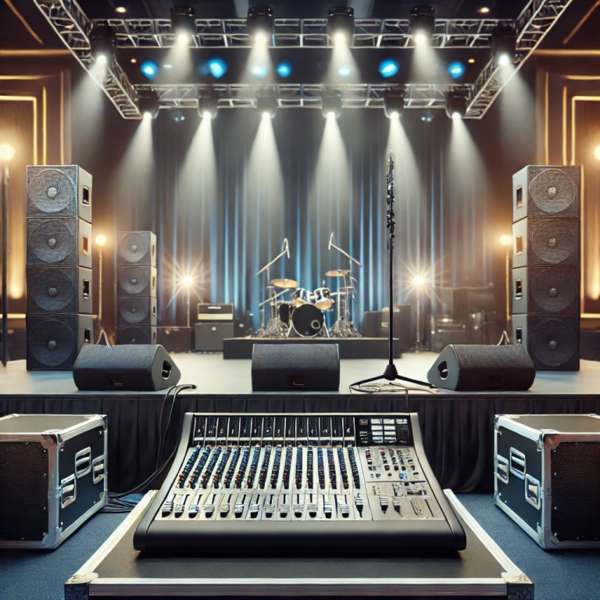 Ακουστικά και απλός μουσικός εξοπλισμός σε φωτεινό χώρο